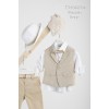 Piccolino Βαπτιστικό κοστούμι Massimo σε χρώμα Beige